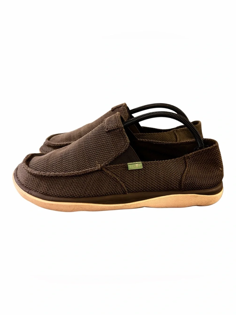 Sanuk Men’s Vagabond Sidewalk Surfers Brown Slip On Loafers Shoes Size 10 EUC